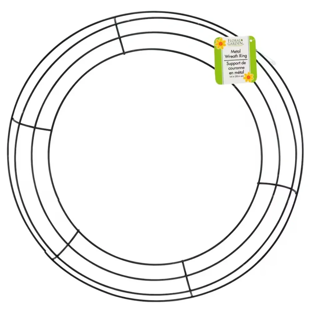 Floral Garden Metal Wreath Ring Forms 14”